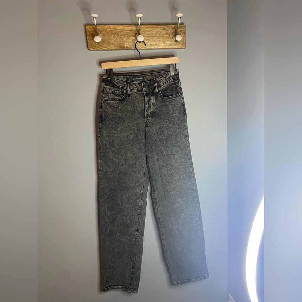 Super high rise straight black jeans size 6 (IT#0019)